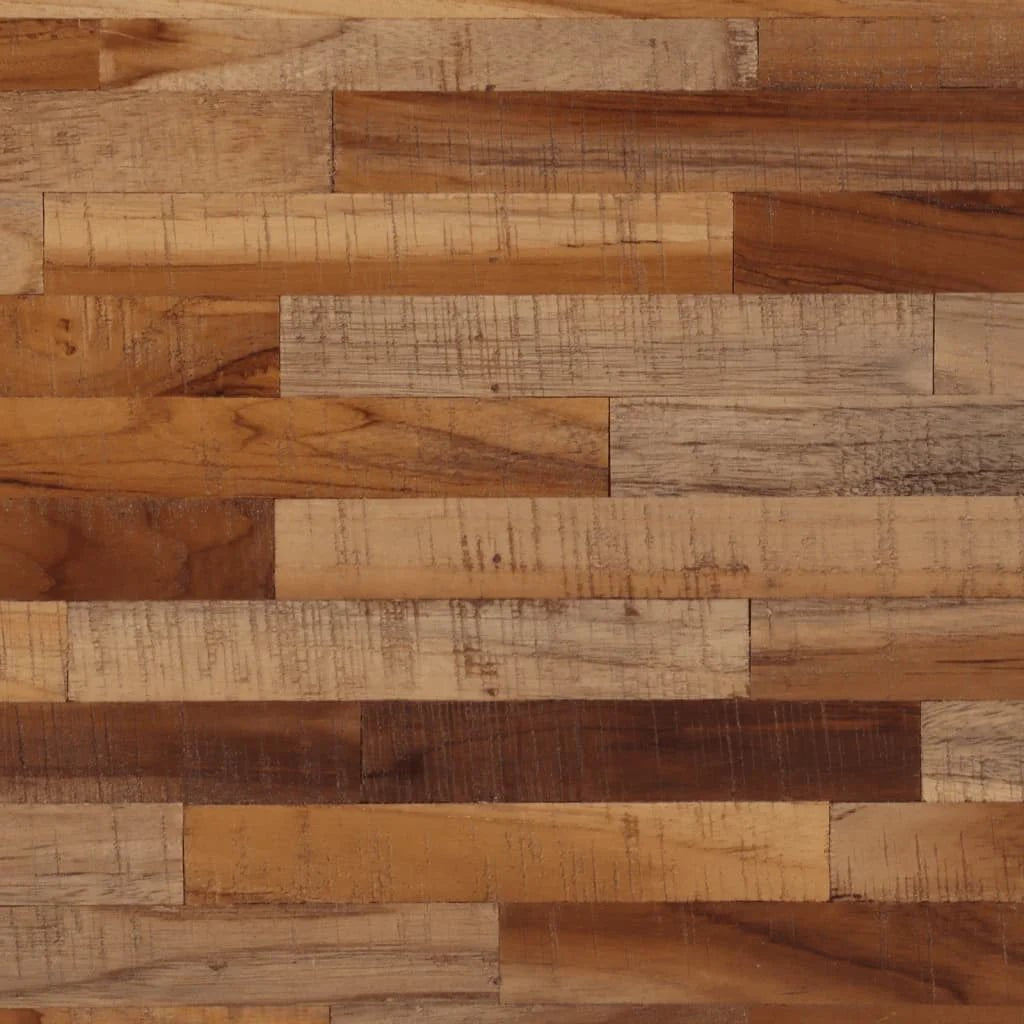 Texture de planches en bois recyclé aux tons variés, parfaite pour les meubles TavovaT, mélange harmonieux de teintes naturelles et patinées